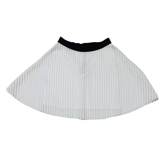 BLACK and White Flared Circle Skirt - Picture 10 of 11